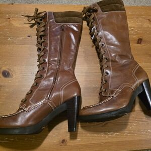 Cole Haan Nike Air Leather Boots Size 10B